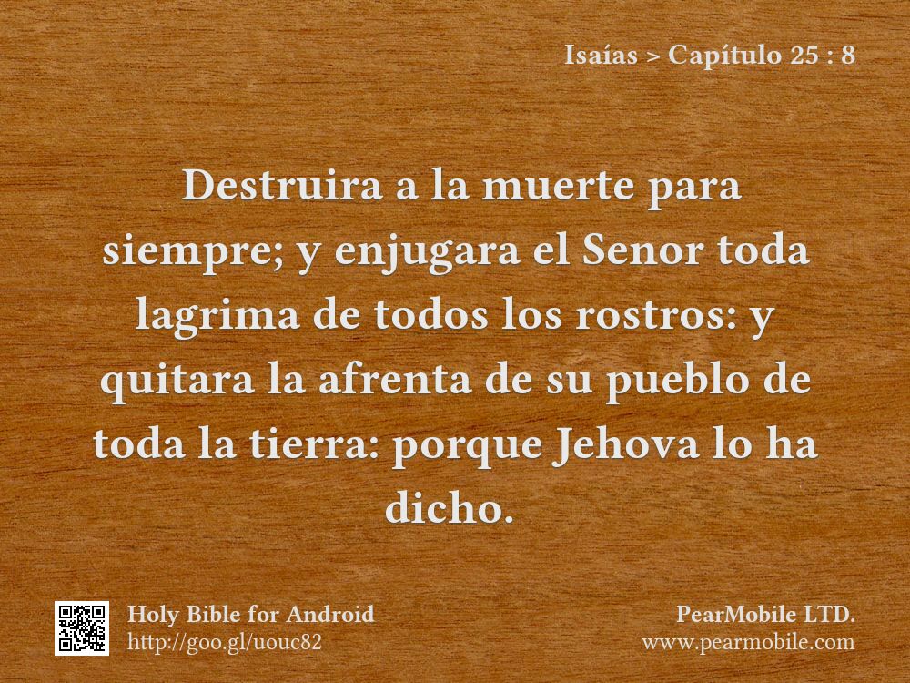 Isaías, Capítulo 25:8